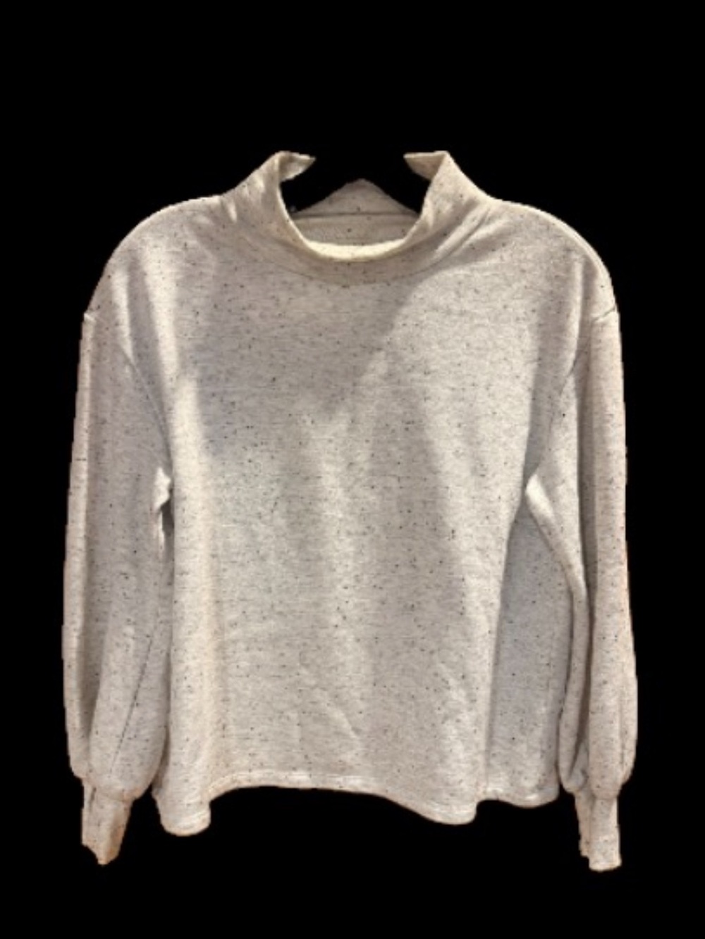 Mile(s) by Madewell Gray Donegal Mockneck Sweatshirt Size Small